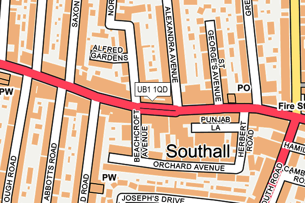 UB1 1QD map - OS OpenMap – Local (Ordnance Survey) UB1 1QD map - OS OpenMap – Local (Ordnance Survey)