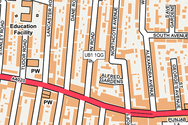 UB1 1QG map - OS OpenMap – Local (Ordnance Survey) UB1 1QG map - OS OpenMap – Local (Ordnance Survey)