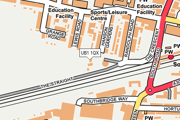 UB1 1QX map - OS OpenMap – Local (Ordnance Survey) UB1 1QX map - OS OpenMap – Local (Ordnance Survey)
