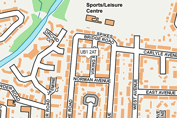 UB1 2AT map - OS OpenMap – Local (Ordnance Survey) UB1 2AT map - OS OpenMap – Local (Ordnance Survey)