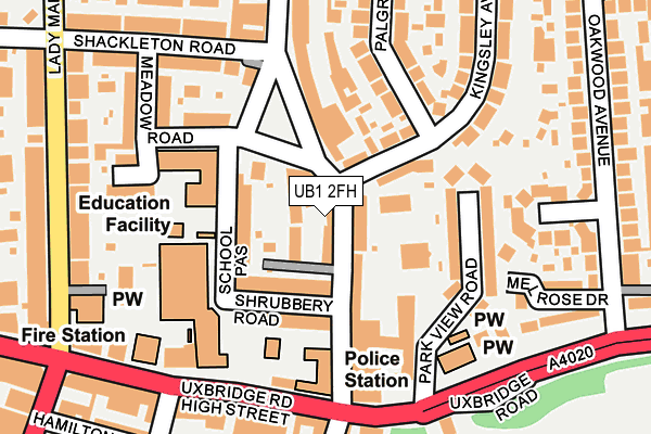 UB1 2FH map - OS OpenMap – Local (Ordnance Survey) UB1 2FH map - OS OpenMap – Local (Ordnance Survey)