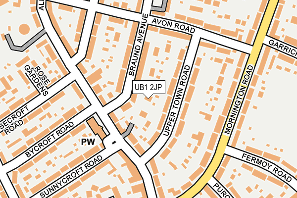 UB1 2JP map - OS OpenMap – Local (Ordnance Survey) UB1 2JP map - OS OpenMap – Local (Ordnance Survey)