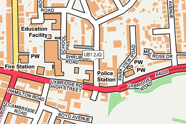 UB1 2JQ map - OS OpenMap – Local (Ordnance Survey) UB1 2JQ map - OS OpenMap – Local (Ordnance Survey)