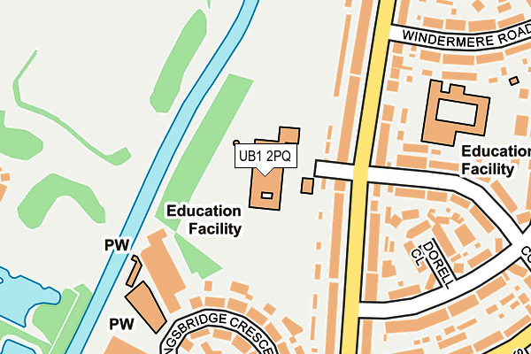 UB1 2PQ map - OS OpenMap – Local (Ordnance Survey) UB1 2PQ map - OS OpenMap – Local (Ordnance Survey)