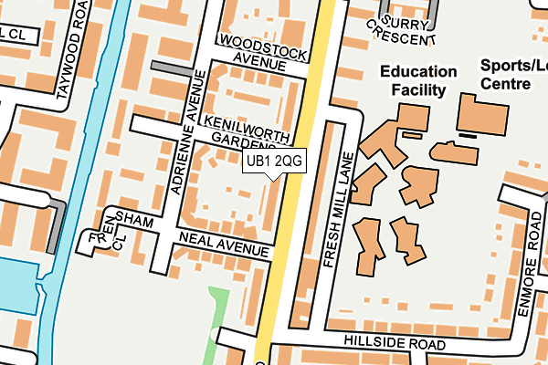 UB1 2QG map - OS OpenMap – Local (Ordnance Survey) UB1 2QG map - OS OpenMap – Local (Ordnance Survey)