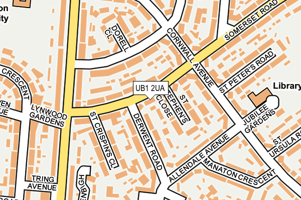UB1 2UA map - OS OpenMap – Local (Ordnance Survey) UB1 2UA map - OS OpenMap – Local (Ordnance Survey)
