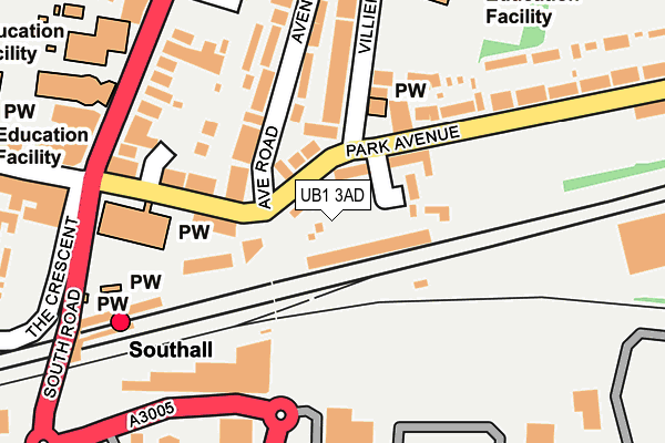 UB1 3AD map - OS OpenMap – Local (Ordnance Survey) UB1 3AD map - OS OpenMap – Local (Ordnance Survey)
