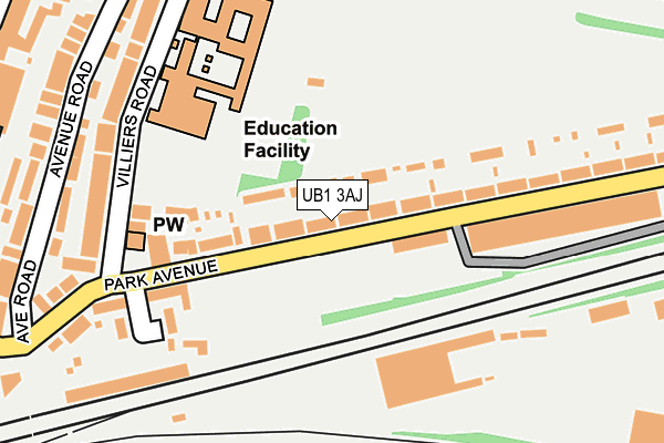 UB1 3AJ map - OS OpenMap – Local (Ordnance Survey) UB1 3AJ map - OS OpenMap – Local (Ordnance Survey)
