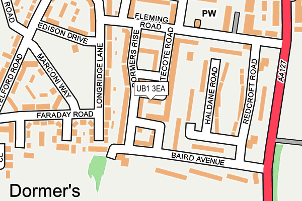 UB1 3EA map - OS OpenMap – Local (Ordnance Survey) UB1 3EA map - OS OpenMap – Local (Ordnance Survey)