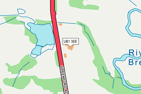 UB1 3EE map - OS OpenMap – Local (Ordnance Survey)
