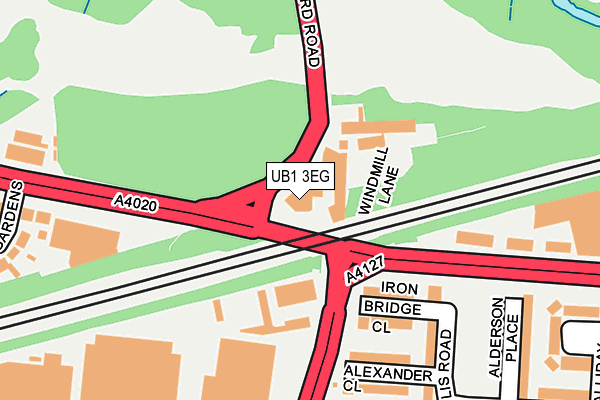 UB1 3EG map - OS OpenMap – Local (Ordnance Survey) UB1 3EG map - OS OpenMap – Local (Ordnance Survey)