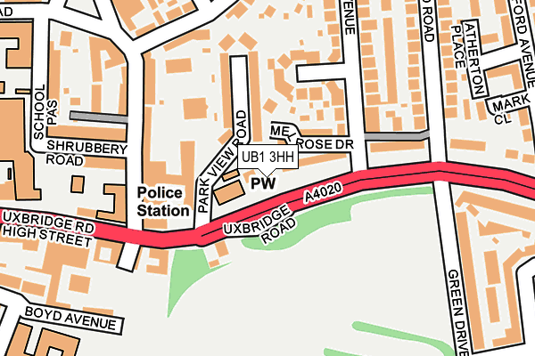 UB1 3HH map - OS OpenMap – Local (Ordnance Survey) UB1 3HH map - OS OpenMap – Local (Ordnance Survey)