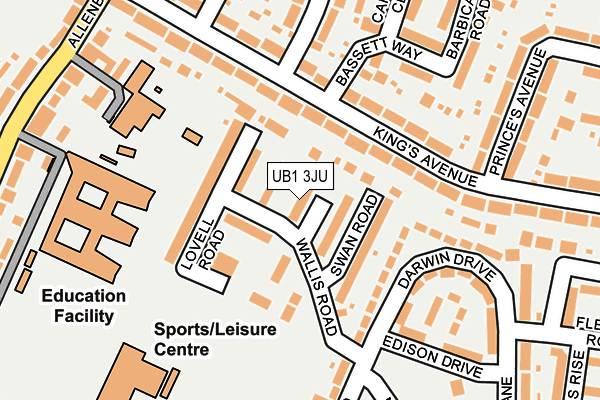UB1 3JU map - OS OpenMap – Local (Ordnance Survey) UB1 3JU map - OS OpenMap – Local (Ordnance Survey)