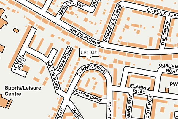 UB1 3JY map - OS OpenMap – Local (Ordnance Survey) UB1 3JY map - OS OpenMap – Local (Ordnance Survey)