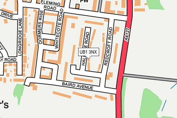 UB1 3NX map - OS OpenMap – Local (Ordnance Survey) UB1 3NX map - OS OpenMap – Local (Ordnance Survey)