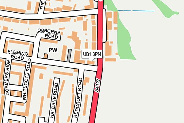 UB1 3PN map - OS OpenMap – Local (Ordnance Survey) UB1 3PN map - OS OpenMap – Local (Ordnance Survey)