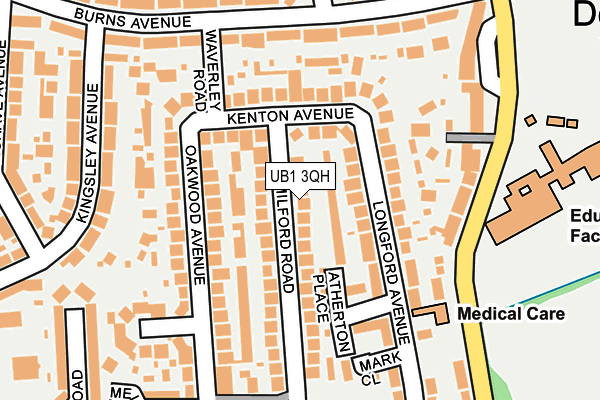 UB1 3QH map - OS OpenMap – Local (Ordnance Survey) UB1 3QH map - OS OpenMap – Local (Ordnance Survey)