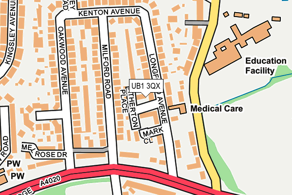 UB1 3QX map - OS OpenMap – Local (Ordnance Survey) UB1 3QX map - OS OpenMap – Local (Ordnance Survey)