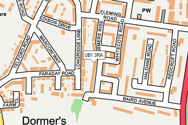 UB1 3RA map - OS OpenMap – Local (Ordnance Survey) UB1 3RA map - OS OpenMap – Local (Ordnance Survey)
