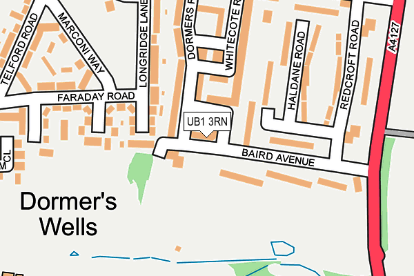 UB1 3RN map - OS OpenMap – Local (Ordnance Survey) UB1 3RN map - OS OpenMap – Local (Ordnance Survey)