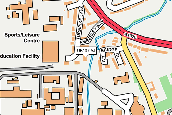 UB10 0AJ map - OS OpenMap – Local (Ordnance Survey) UB10 0AJ map - OS OpenMap – Local (Ordnance Survey)