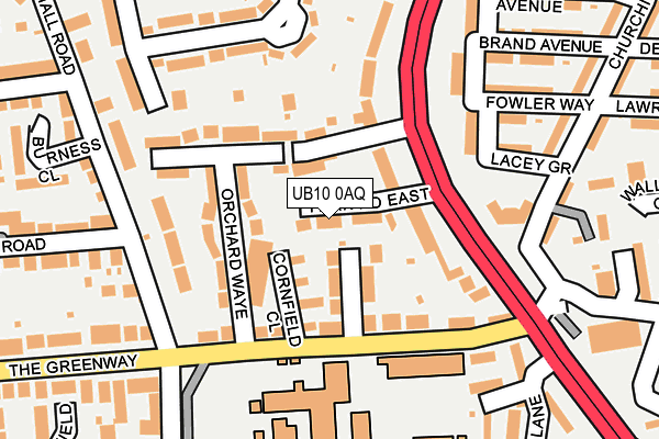 UB10 0AQ map - OS OpenMap – Local (Ordnance Survey) UB10 0AQ map - OS OpenMap – Local (Ordnance Survey)