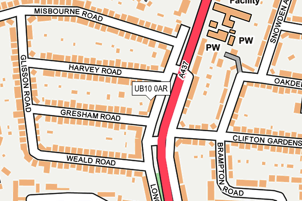 UB10 0AR map - OS OpenMap – Local (Ordnance Survey) UB10 0AR map - OS OpenMap – Local (Ordnance Survey)