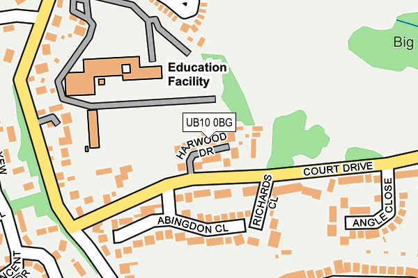 UB10 0BG map - OS OpenMap – Local (Ordnance Survey)