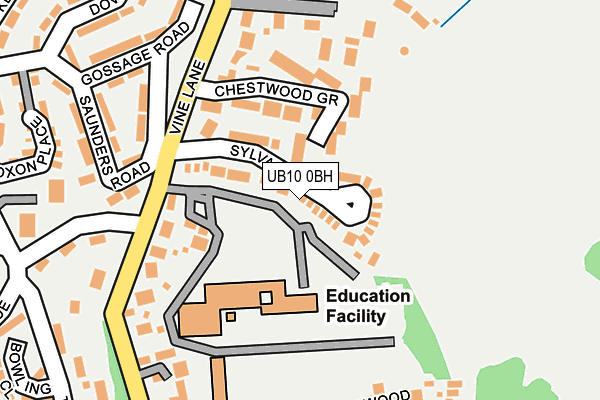 UB10 0BH map - OS OpenMap – Local (Ordnance Survey) UB10 0BH map - OS OpenMap – Local (Ordnance Survey)