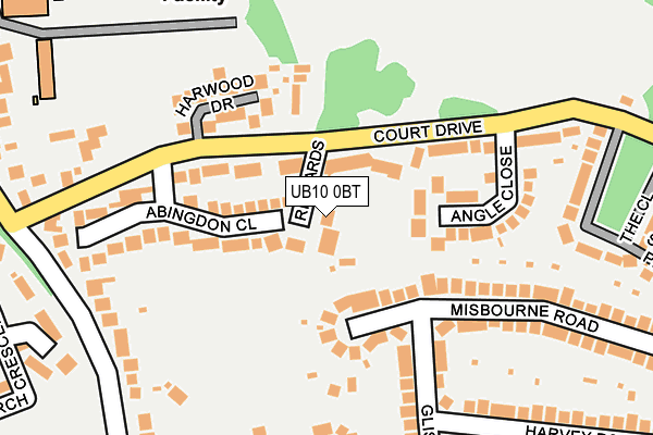 UB10 0BT map - OS OpenMap – Local (Ordnance Survey) UB10 0BT map - OS OpenMap – Local (Ordnance Survey)