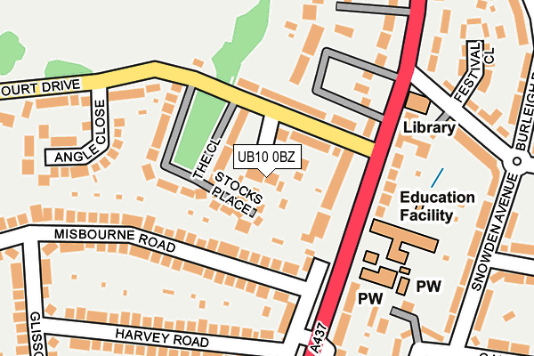 UB10 0BZ map - OS OpenMap – Local (Ordnance Survey) UB10 0BZ map - OS OpenMap – Local (Ordnance Survey)