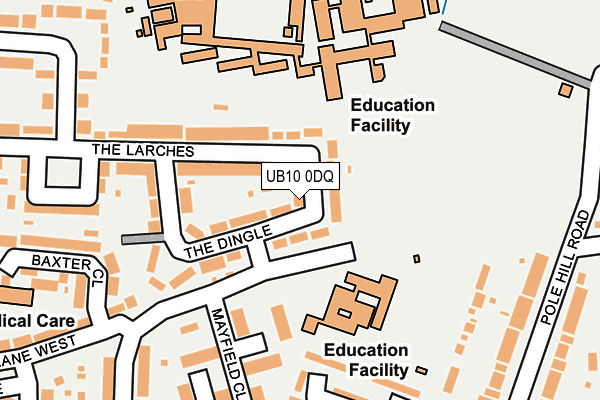 UB10 0DQ map - OS OpenMap – Local (Ordnance Survey)