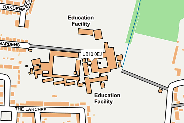 UB10 0EJ map - OS OpenMap – Local (Ordnance Survey) UB10 0EJ map - OS OpenMap – Local (Ordnance Survey)
