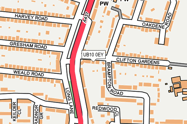 UB10 0EY map - OS OpenMap – Local (Ordnance Survey) UB10 0EY map - OS OpenMap – Local (Ordnance Survey)