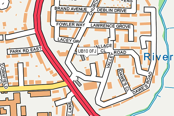 UB10 0FJ map - OS OpenMap – Local (Ordnance Survey) UB10 0FJ map - OS OpenMap – Local (Ordnance Survey)