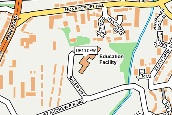 UB10 0FW map - OS OpenMap – Local (Ordnance Survey) UB10 0FW map - OS OpenMap – Local (Ordnance Survey)