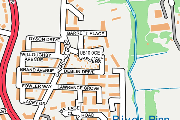 UB10 0GE map - OS OpenMap – Local (Ordnance Survey) UB10 0GE map - OS OpenMap – Local (Ordnance Survey)