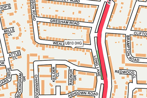 UB10 0HG map - OS OpenMap – Local (Ordnance Survey) UB10 0HG map - OS OpenMap – Local (Ordnance Survey)