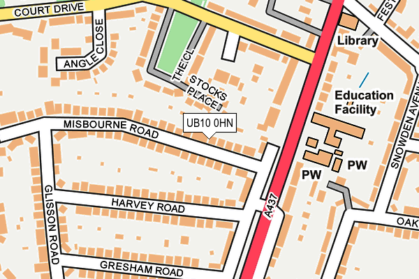 UB10 0HN map - OS OpenMap – Local (Ordnance Survey) UB10 0HN map - OS OpenMap – Local (Ordnance Survey)
