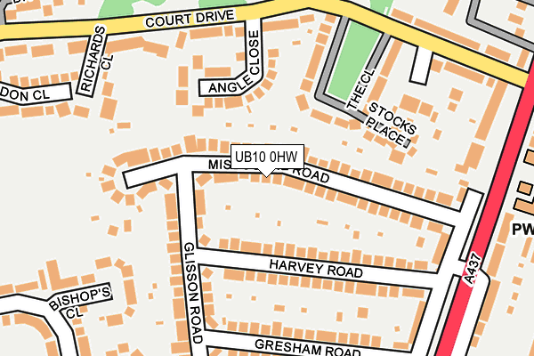 UB10 0HW map - OS OpenMap – Local (Ordnance Survey) UB10 0HW map - OS OpenMap – Local (Ordnance Survey)