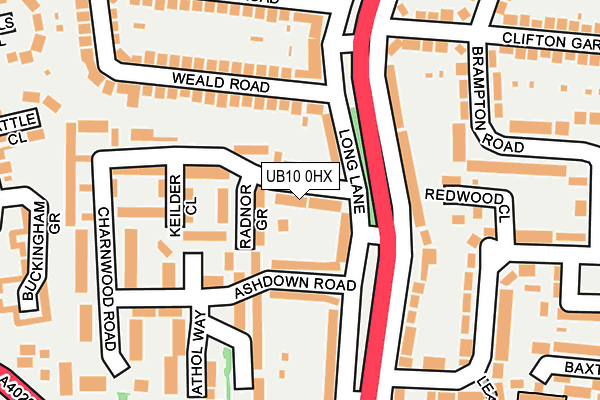UB10 0HX map - OS OpenMap – Local (Ordnance Survey) UB10 0HX map - OS OpenMap – Local (Ordnance Survey)