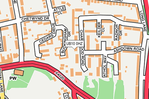 UB10 0HZ map - OS OpenMap – Local (Ordnance Survey) UB10 0HZ map - OS OpenMap – Local (Ordnance Survey)