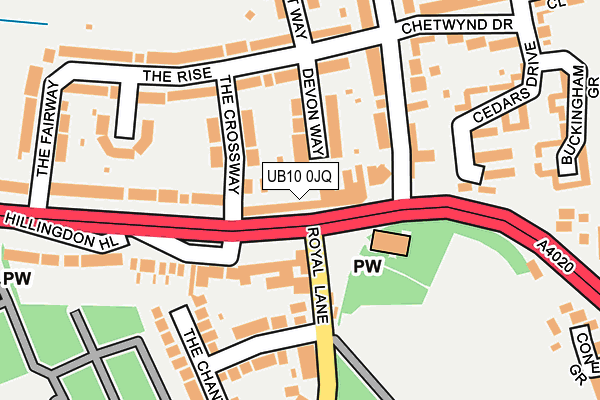 UB10 0JQ map - OS OpenMap – Local (Ordnance Survey) UB10 0JQ map - OS OpenMap – Local (Ordnance Survey)