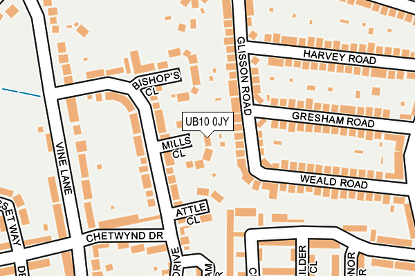 UB10 0JY map - OS OpenMap – Local (Ordnance Survey) UB10 0JY map - OS OpenMap – Local (Ordnance Survey)