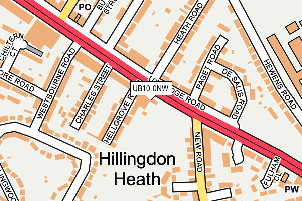 UB10 0NW map - OS OpenMap – Local (Ordnance Survey) UB10 0NW map - OS OpenMap – Local (Ordnance Survey)