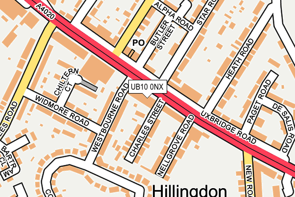 UB10 0NX map - OS OpenMap – Local (Ordnance Survey) UB10 0NX map - OS OpenMap – Local (Ordnance Survey)