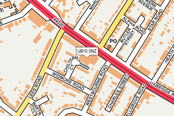 UB10 0NZ map - OS OpenMap – Local (Ordnance Survey) UB10 0NZ map - OS OpenMap – Local (Ordnance Survey)