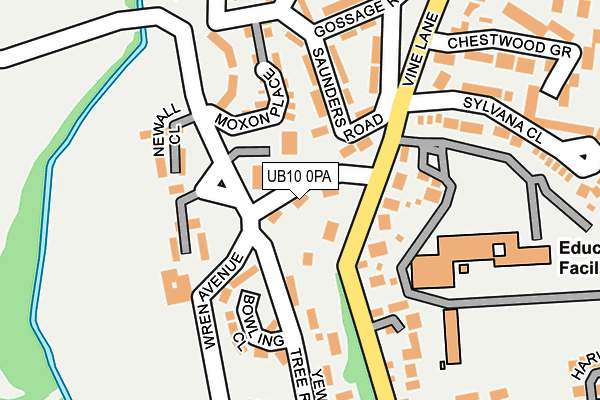 UB10 0PA map - OS OpenMap – Local (Ordnance Survey) UB10 0PA map - OS OpenMap – Local (Ordnance Survey)