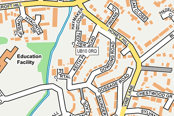 UB10 0RQ map - OS OpenMap – Local (Ordnance Survey) UB10 0RQ map - OS OpenMap – Local (Ordnance Survey)