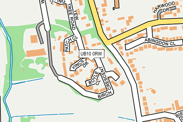 UB10 0RW map - OS OpenMap – Local (Ordnance Survey) UB10 0RW map - OS OpenMap – Local (Ordnance Survey)